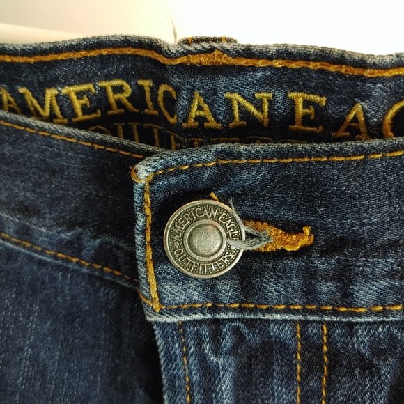 American Eagle Men's Blue Jeans 36x30 Straight Cut Relaxed Fit - Picture 6 of 9